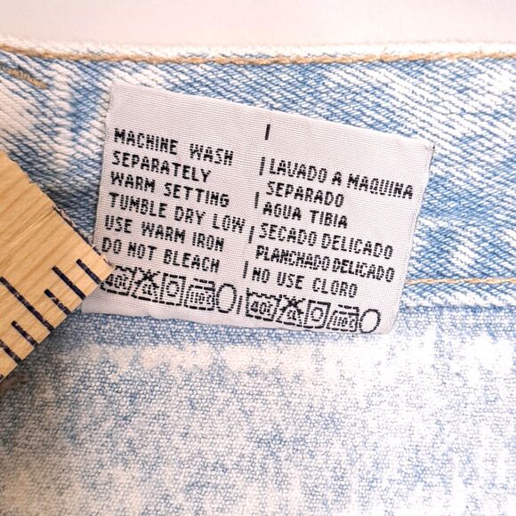 Vintage 90s Anti-Basic X Daily Jeans Size 9/10 Acid Wash Distressed High Rise - Picture 16 of 16